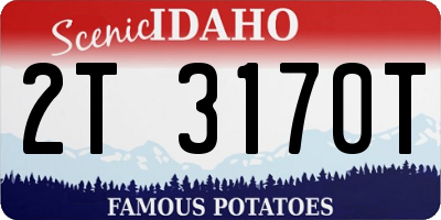 ID license plate 2T3170T