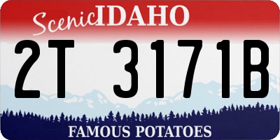 ID license plate 2T3171B