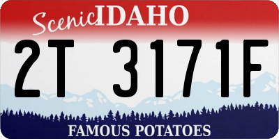 ID license plate 2T3171F