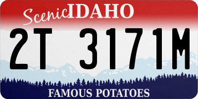 ID license plate 2T3171M