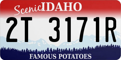 ID license plate 2T3171R