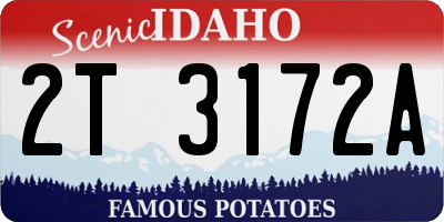 ID license plate 2T3172A