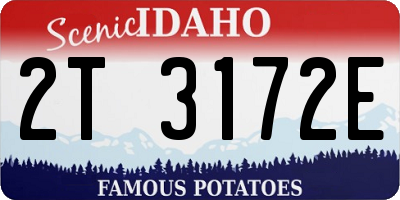 ID license plate 2T3172E
