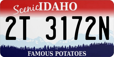 ID license plate 2T3172N