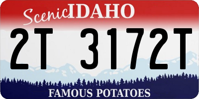 ID license plate 2T3172T
