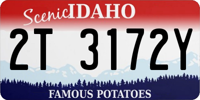 ID license plate 2T3172Y
