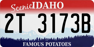 ID license plate 2T3173B