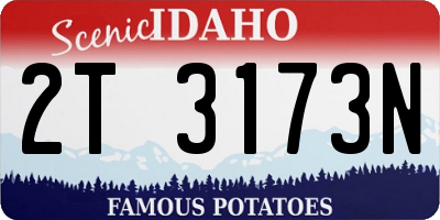 ID license plate 2T3173N