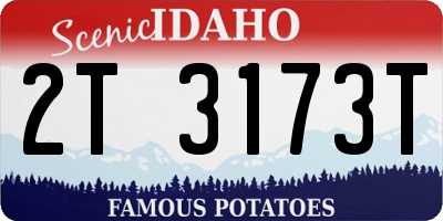 ID license plate 2T3173T