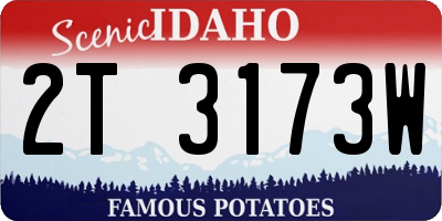 ID license plate 2T3173W