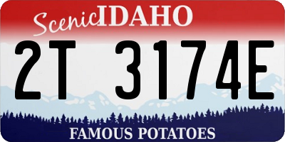ID license plate 2T3174E