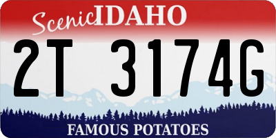 ID license plate 2T3174G