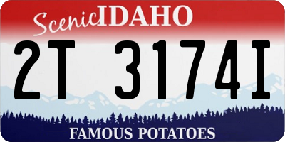 ID license plate 2T3174I