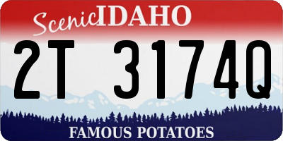 ID license plate 2T3174Q