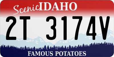 ID license plate 2T3174V