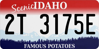 ID license plate 2T3175E