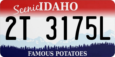 ID license plate 2T3175L