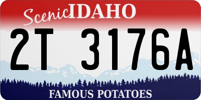 ID license plate 2T3176A