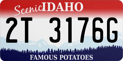 ID license plate 2T3176G