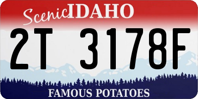 ID license plate 2T3178F