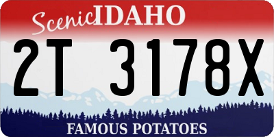 ID license plate 2T3178X