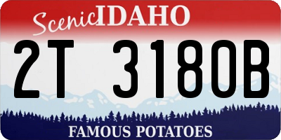 ID license plate 2T3180B
