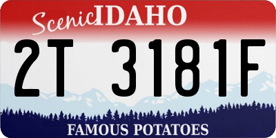 ID license plate 2T3181F