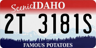 ID license plate 2T3181S