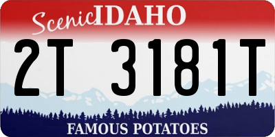 ID license plate 2T3181T