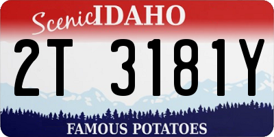 ID license plate 2T3181Y