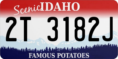 ID license plate 2T3182J