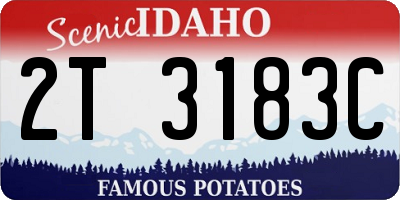 ID license plate 2T3183C