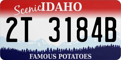 ID license plate 2T3184B