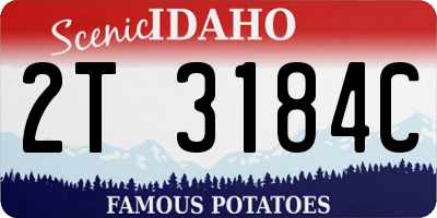 ID license plate 2T3184C