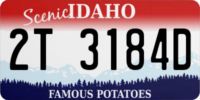 ID license plate 2T3184D