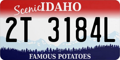 ID license plate 2T3184L