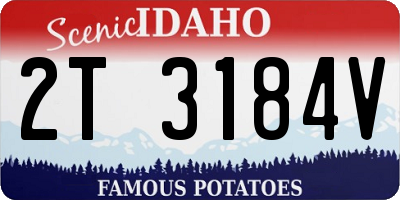 ID license plate 2T3184V