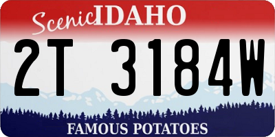 ID license plate 2T3184W