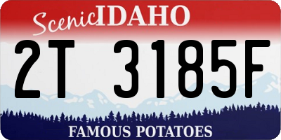 ID license plate 2T3185F