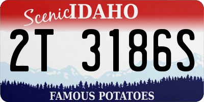 ID license plate 2T3186S