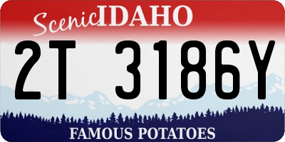 ID license plate 2T3186Y