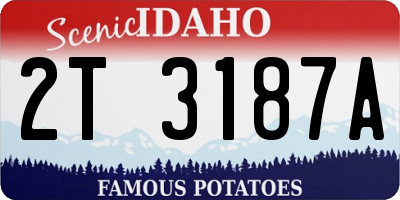 ID license plate 2T3187A