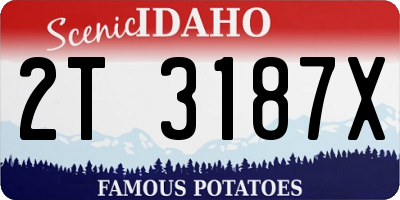 ID license plate 2T3187X