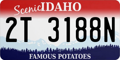 ID license plate 2T3188N