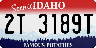 ID license plate 2T3189T