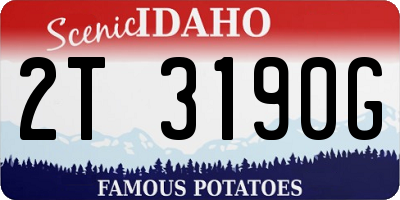 ID license plate 2T3190G