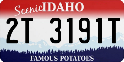 ID license plate 2T3191T