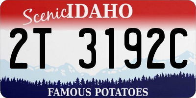 ID license plate 2T3192C