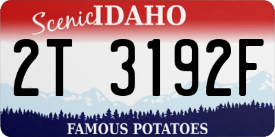 ID license plate 2T3192F