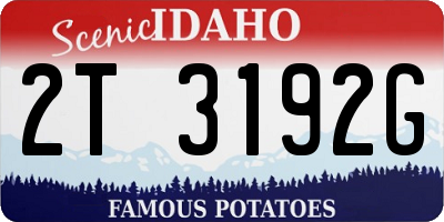 ID license plate 2T3192G